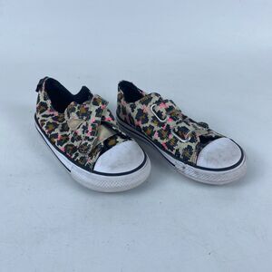 Converse All-Star CTAS 2V‎ OX Infant Baby Shoes Size 9 Multicolor Cheetah Pixel